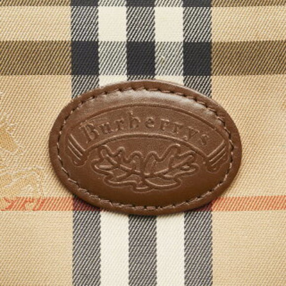 Burberry Nova Check Shadow Horse Tote Bag Handbag Beige Multicolor - Picture 9 of 10